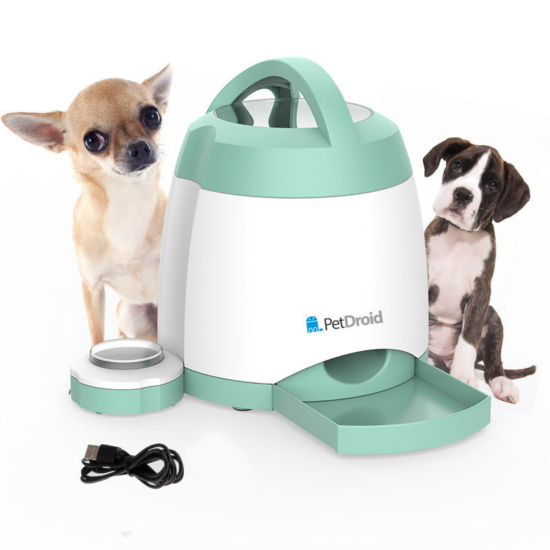 Creative Dog Button Push Automatic Feeder