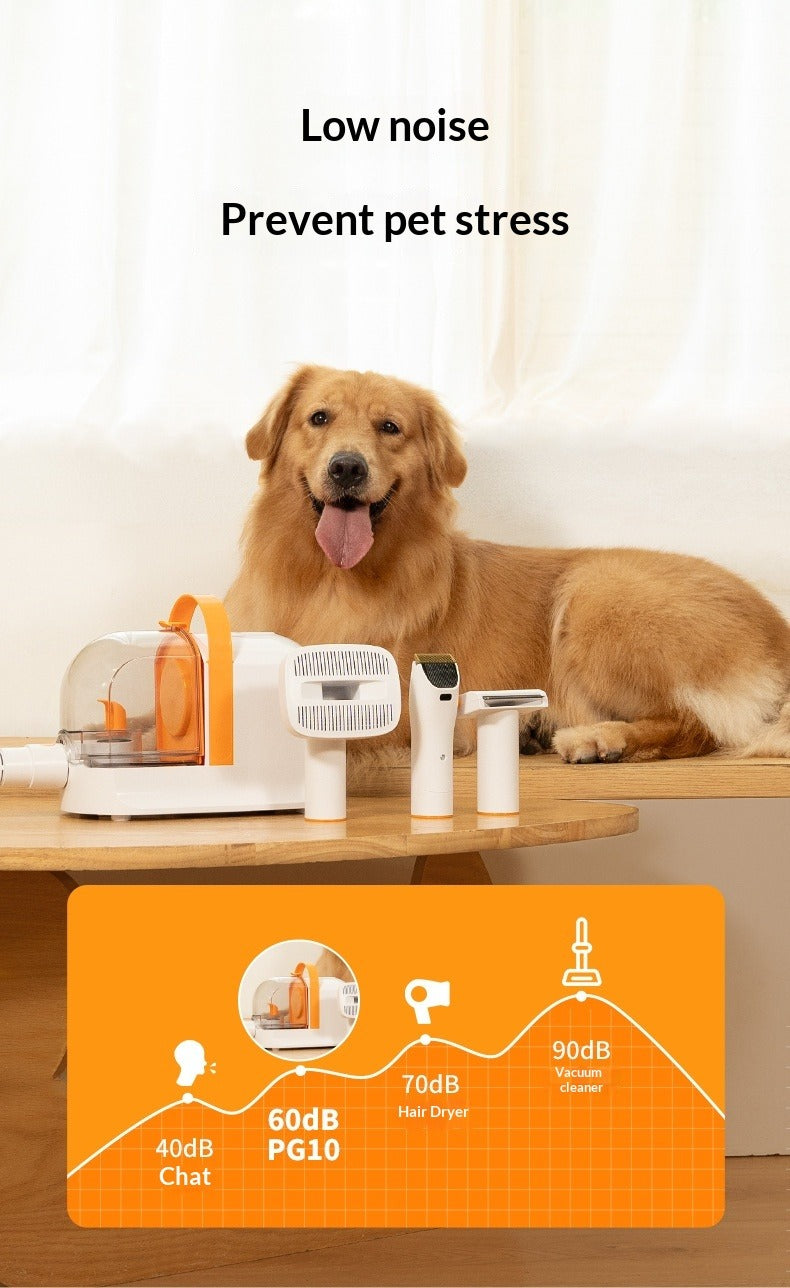 Air Radish Pet Electric Hair Clipper with Suction